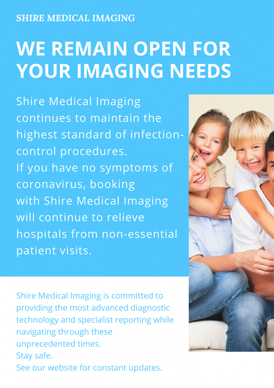 SMI Covid19 Service Update Shire Medical Imaging
